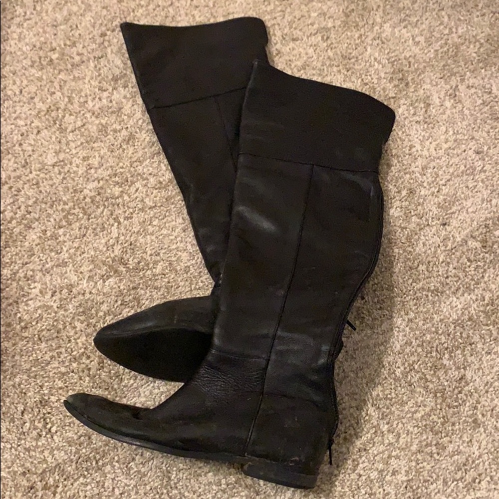 Knee high leather boots